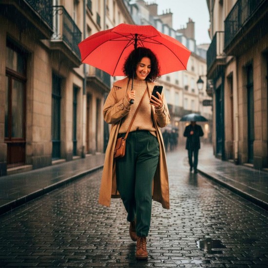 Велика парасоля-тростина механічна Perletti Golf XXL антивітер червоний - P96020-03 Велика парасоля-тростина механічна Perletti Golf XXL антивітер червоний - P96020-03