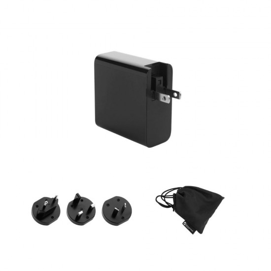 Зарядний пристрій Schwarzwolf Banias 65W з 4 штекерами EU/UK/US/AU чорний - B1100600AJ3 Зарядний пристрій Schwarzwolf Banias 65W з 4 штекерами EU/UK/US/AU чорний - B1100600AJ3
