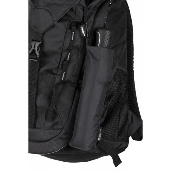 Парасоля складана автоматична Schwarzwolf Crux зі світловідбиваючим кантиком чорний - F0107500AJ3