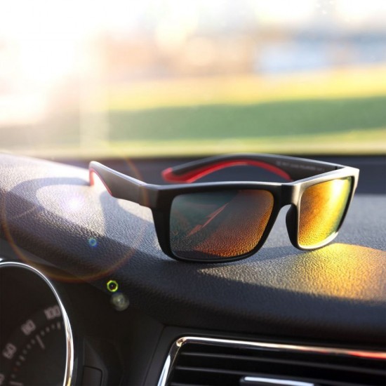 Окуляри сонцезахисні UV400 Schwarzwolf Iravadi червоний/чорний - F1504700AJ3