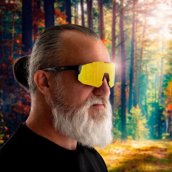 Окуляри сонцезахисні UV400 Schwarzwolf Trinity чорний - F1505000AJ3