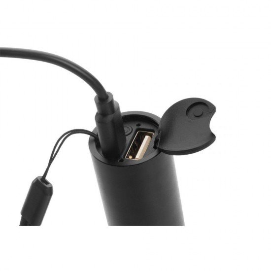 Ліхтарик акумуляторний 2в1 Schwarzwolf Zagros з XPG LED, функцією повербанка та ремінцем чорний - F2308700AJ3