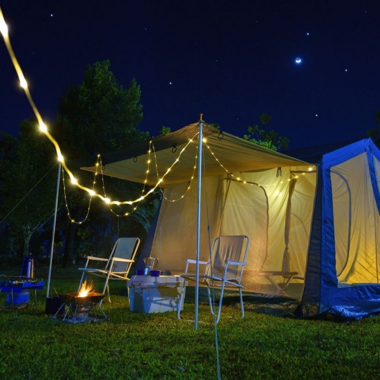 Ліхтар-гірлянда акумуляторний підвісний Schwarzwolf Lambro бежевий/білий - F2308900AJ3