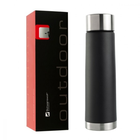 Термос 1 л сталевий Schwarzwolf Ranges, вакуумний чорний - F4900400AJ3