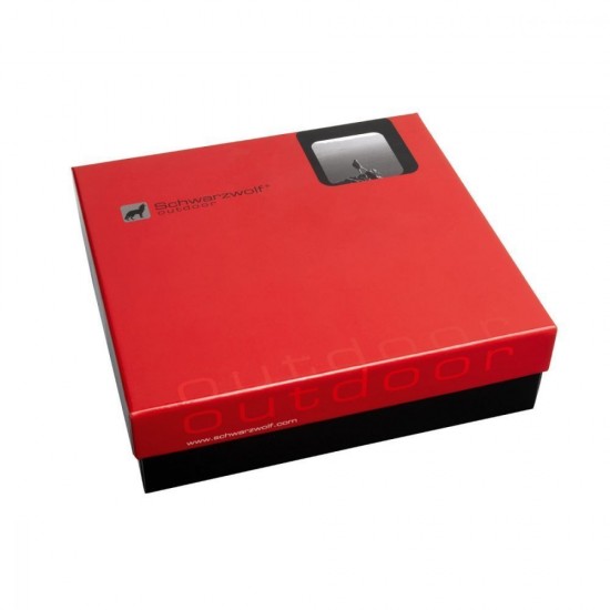 Фляга 237 мл і чарки 4х30 мл сталеві в чохлі Schwarzwolf Madonie чорний - F5000200AJ3