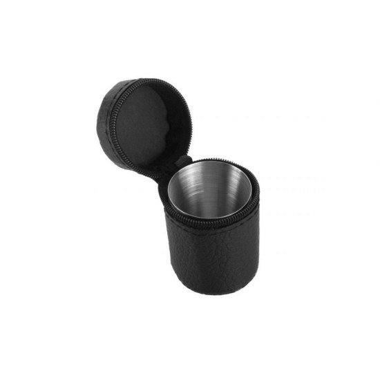 Фляга 266 мл і чарки 2х30 мл сталеві в чохлі Schwarzwolf Tahat чорний - F5001200AJ3