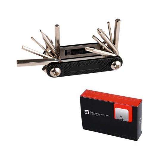 Мультитул для байкерів 10в1 Schwarzwolf Tibesti, 73 мм чорний - F5200100AJ3