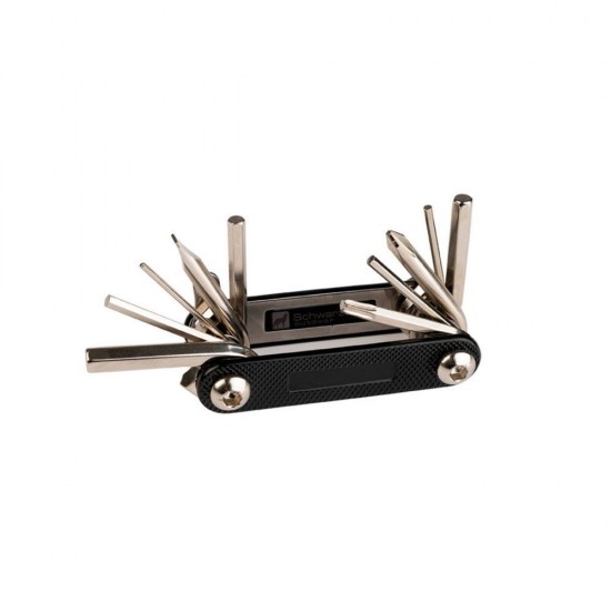 Мультитул для байкерів 10в1 Schwarzwolf Tibesti, 73 мм чорний - F5200100AJ3