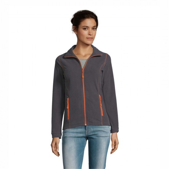 Куртка флісова жіноча SOL'S Nova вугільно-сірий/помаранчевий - 00587959S