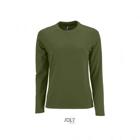 Лонгслів жіночий SOL'S Imperial LSL темний хакі - 02075289L