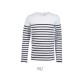 Лонгслів дитячий SOL'S Matelot LSL білий/темно-синій - 0310190406A