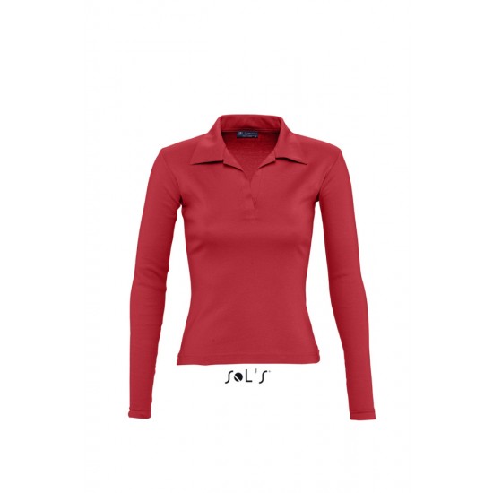 Лонгслів поло жіночий SOL'S Pulp червоний - 11322145XL Лонгслів поло жіночий SOL'S Pulp червоний - 11322145XL