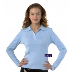 Лонгслів поло жіночий SOL'S Pulp небесно-блакитний - 11322200S Лонгслів поло жіночий SOL'S Pulp небесно-блакитний - 11322200S