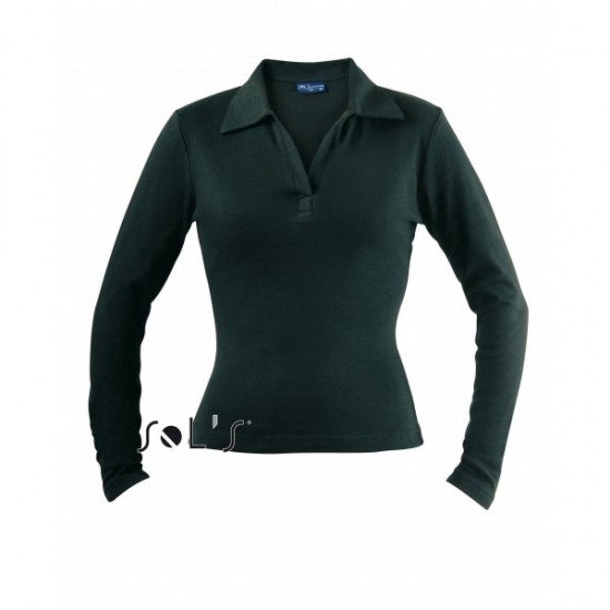 Лонгслів поло жіночий SOL'S Pulp чорний - 11322312XL