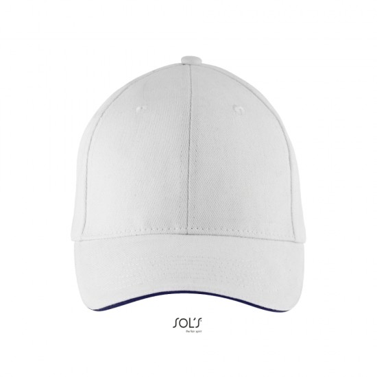 Кепка SOL'S Buffalo білий/насичений темно-синій - 88100989TUN