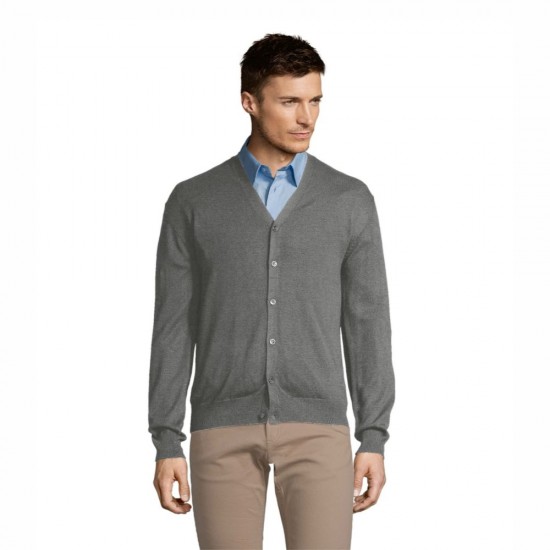 Кардиган на ґудзиках чоловічий SOL'S Golden середньо-сірий - 90011340M Кардиган на ґудзиках чоловічий SOL'S Golden середньо-сірий - 90011340M