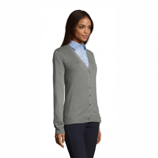 Кардиган на ґудзиках жіночий SOL'S Golden середньо-сірий - 90012340M