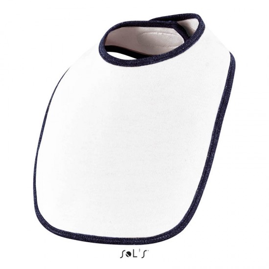 Нагрудник дитячий SOL'S Babib білий/насичений темно-синій - 01211881TUN