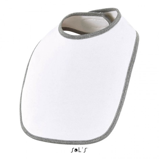 Нагрудник дитячий SOL'S Babib білий/сірий меланж - 01211880TUN Нагрудник дитячий SOL'S Babib білий/сірий меланж - 01211880TUN