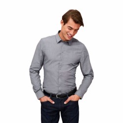 Сорочка чоловіча SOL'S Barnet насичений сірий меланж - 01428349M Сорочка чоловіча SOL'S Barnet насичений сірий меланж - 01428349M