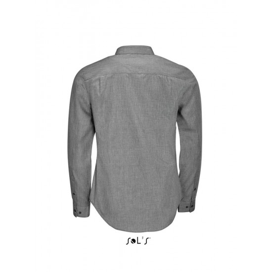Сорочка чоловіча SOL'S Barnet насичений сірий меланж - 01428349M