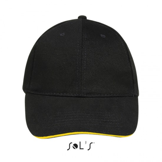 Кепка SOL'S Buffalo чорний/жовтий - 88100984TUN