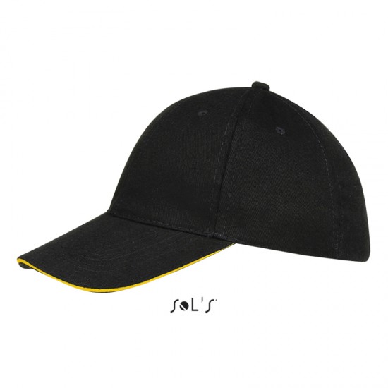 Кепка SOL'S Buffalo чорний/жовтий - 88100984TUN