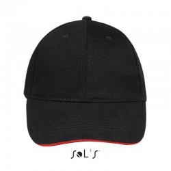 Кепка SOL'S Buffalo чорний/червоний - 88100917TUN