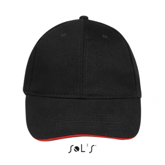 Кепка SOL'S Buffalo чорний/червоний - 88100917TUN