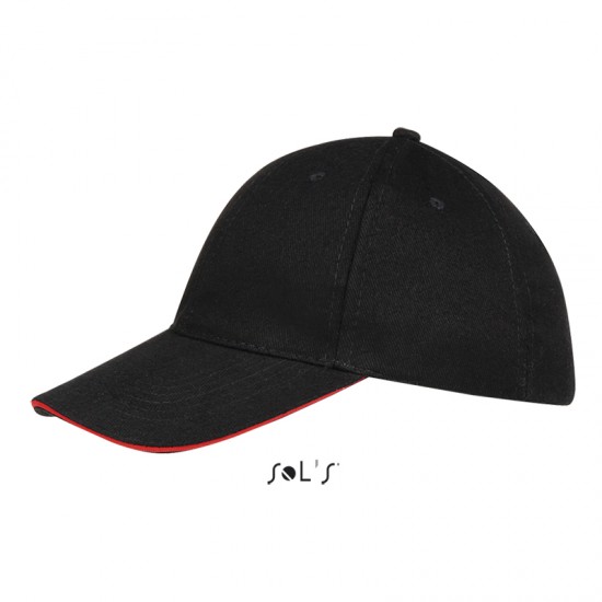 Кепка SOL'S Buffalo чорний/червоний - 88100917TUN