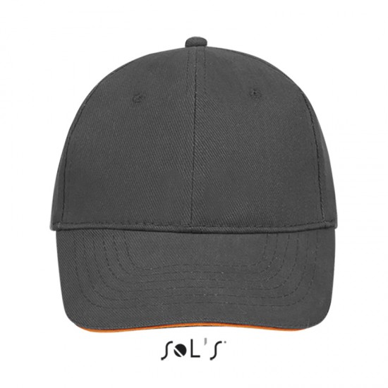 Кепка SOL'S Buffalo темно-сірий/помаранчевий - 88100799TUN