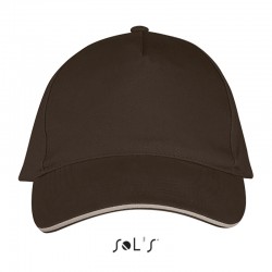 Кепка SOL'S Long Beach шоколадний/бежевий - 00594921TUN