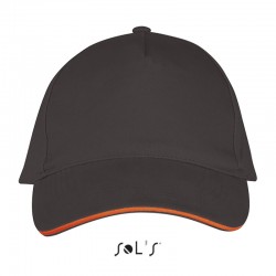 Кепка SOL'S Long Beach темно-сірий/помаранчевий - 00594799TUN