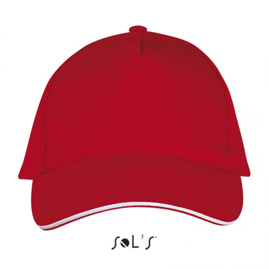 Кепка SOL'S Long Beach червоний/білий - 00594908TUN