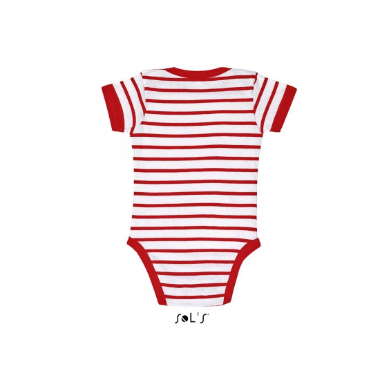 Боді для немовлят SOL'S Miles baby білий/червоний - 0140198718M