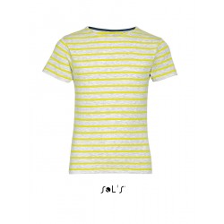 Футболка дитяча SOL'S Miles світло-сірий меланж/лимонний - 0140079806A