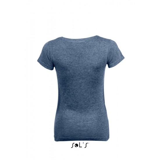 Футболка жіноча SOL'S Mixed темно-синій меланж - 01181322L