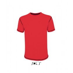 Футболка SOL'S Mustang червоний/чорний - 00582937L