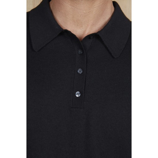 Лонгслів поло NeoBlu Stefan насичений чорний - 03986309M