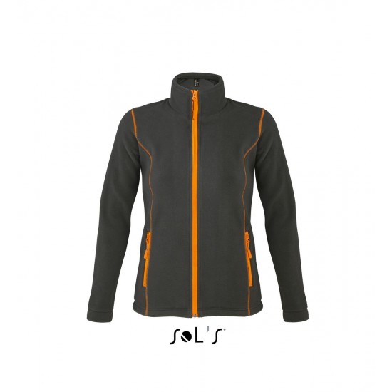 Куртка флісова жіноча SOL'S Nova women вугільно-сірий/помаранчевий - 00587959S