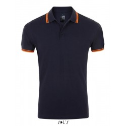 Футболка поло чоловіча SOL'S Pasadena кобальт/неоново-помаранчевий - 005775353XL