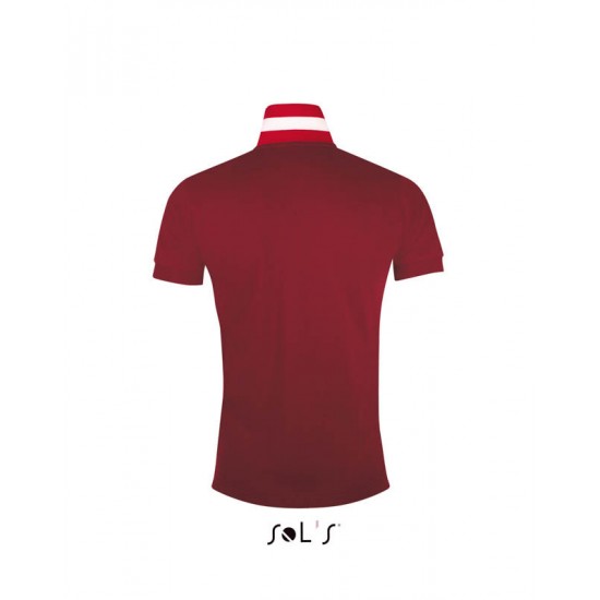 Футболка поло SOL'S Patriot бордовий/білий/червоний - 00576146S Футболка поло SOL'S Patriot бордовий/білий/червоний - 00576146S
