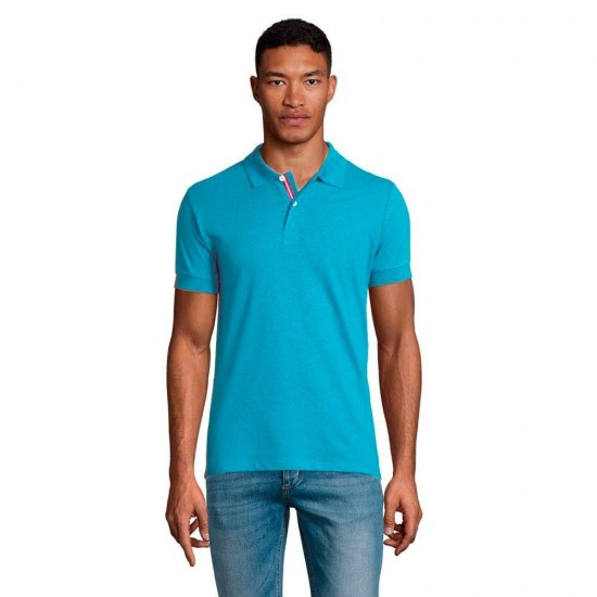 Футболка поло SOL'S Patriot тьмяно-блакитний/білий/червоний - 00576233L