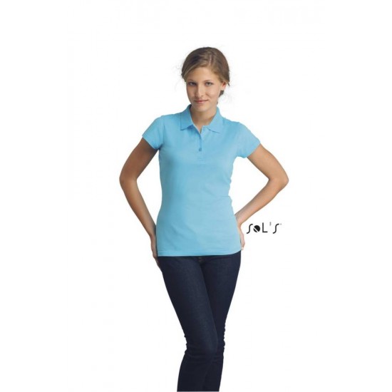 Футболка поло жіноча SOL'S Prescott бірюзовий - 11376225L