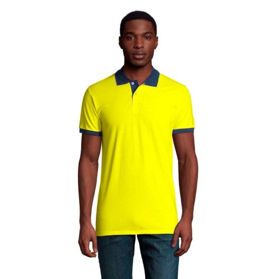 Футболка поло SOL'S Prince лимонний/кобальт - 11369902XXL