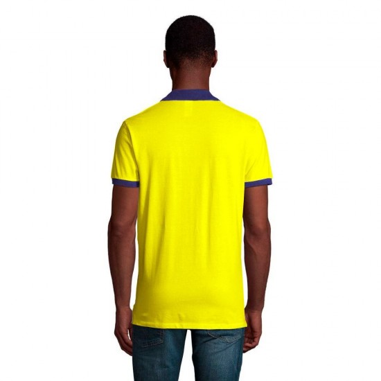Футболка поло SOL'S Prince лимонний/кобальт - 11369902XXL