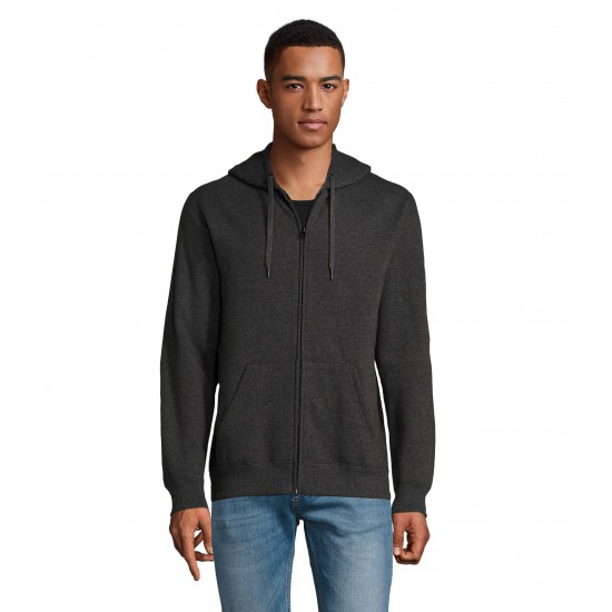 Худі на блискавці чоловіче SOL'S Seven вугільний меланж - 47800348XXL
