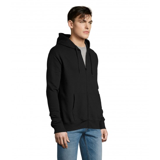 Худі на блискавці чоловіче SOL'S Seven чорний - 47800312L