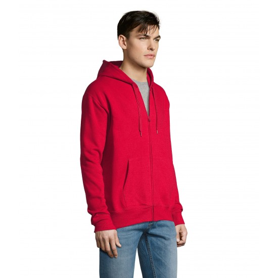 Худі на блискавці чоловіче SOL'S Seven червоний - 47800145XXL