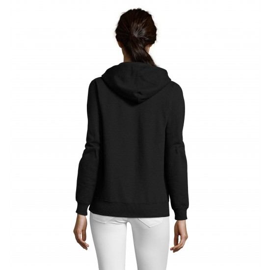 Худі на блискавці жіноче SOL'S Seven чорний - 47900312M